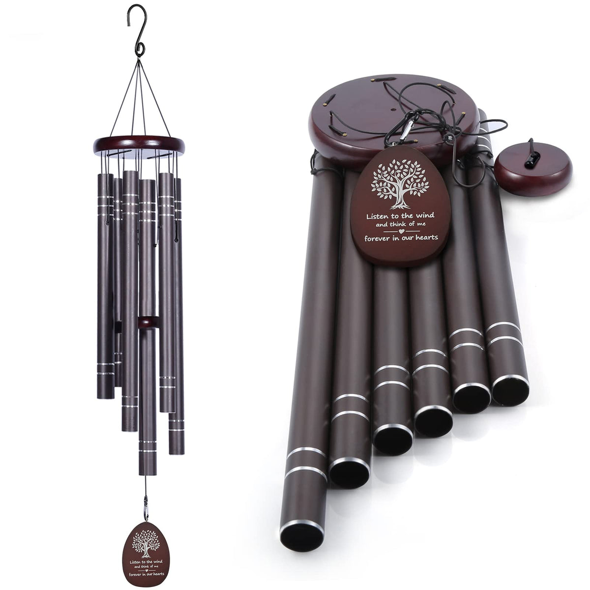 Suntimber large wind chimes outside showing a deep tone for garden ambience