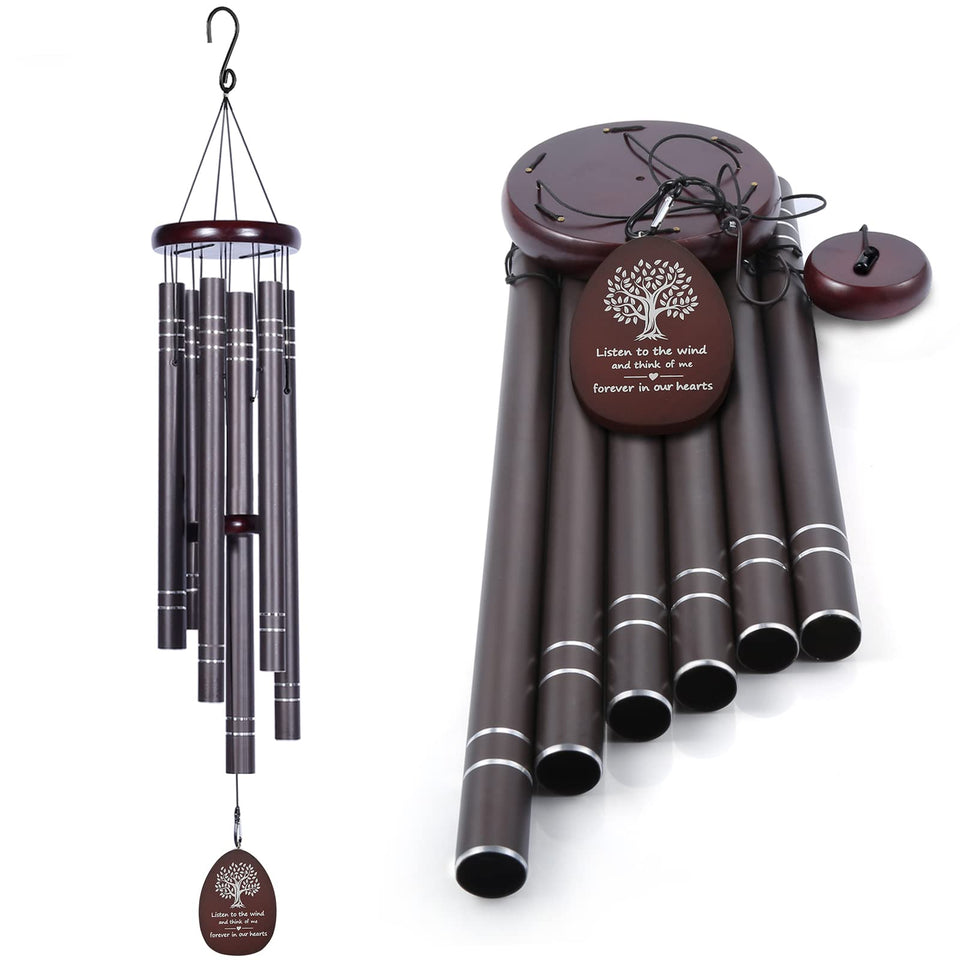 Suntimber large wind chimes outside showing a deep tone for garden ambience