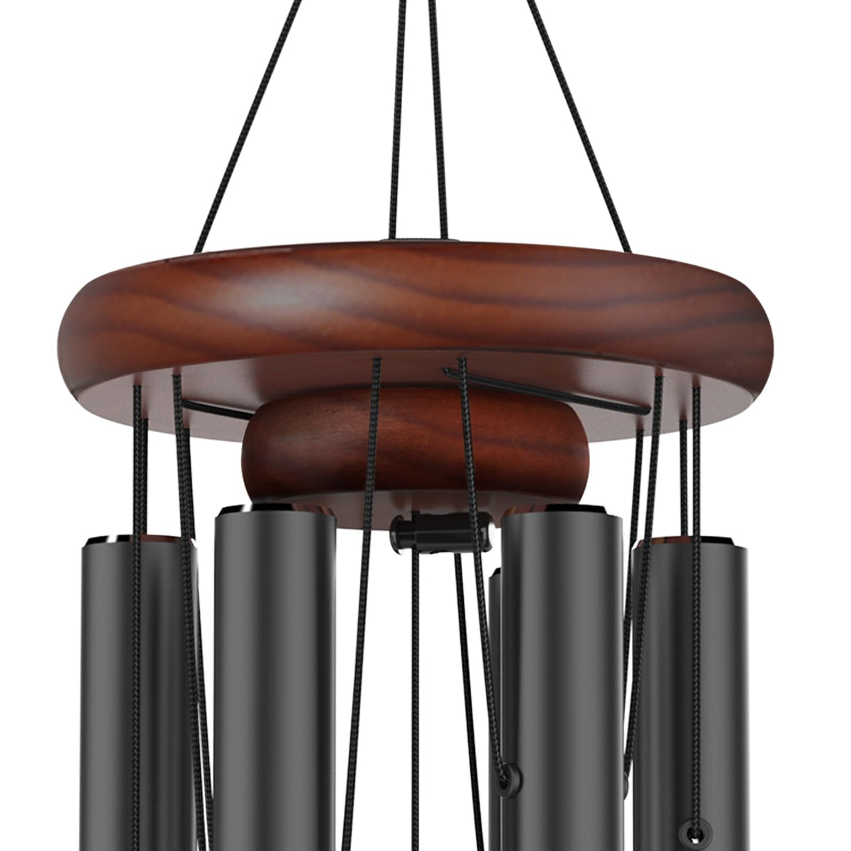 Suntimber Tree of Life wind chimes closeup tubes evoke comforting tones.