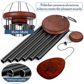 Suntimber Tree of Life wind chimes gift box presentation, ready for sympathy.