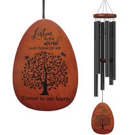 Suntimber Tree of Life wind chimes longest tube 14 inches for resonance.