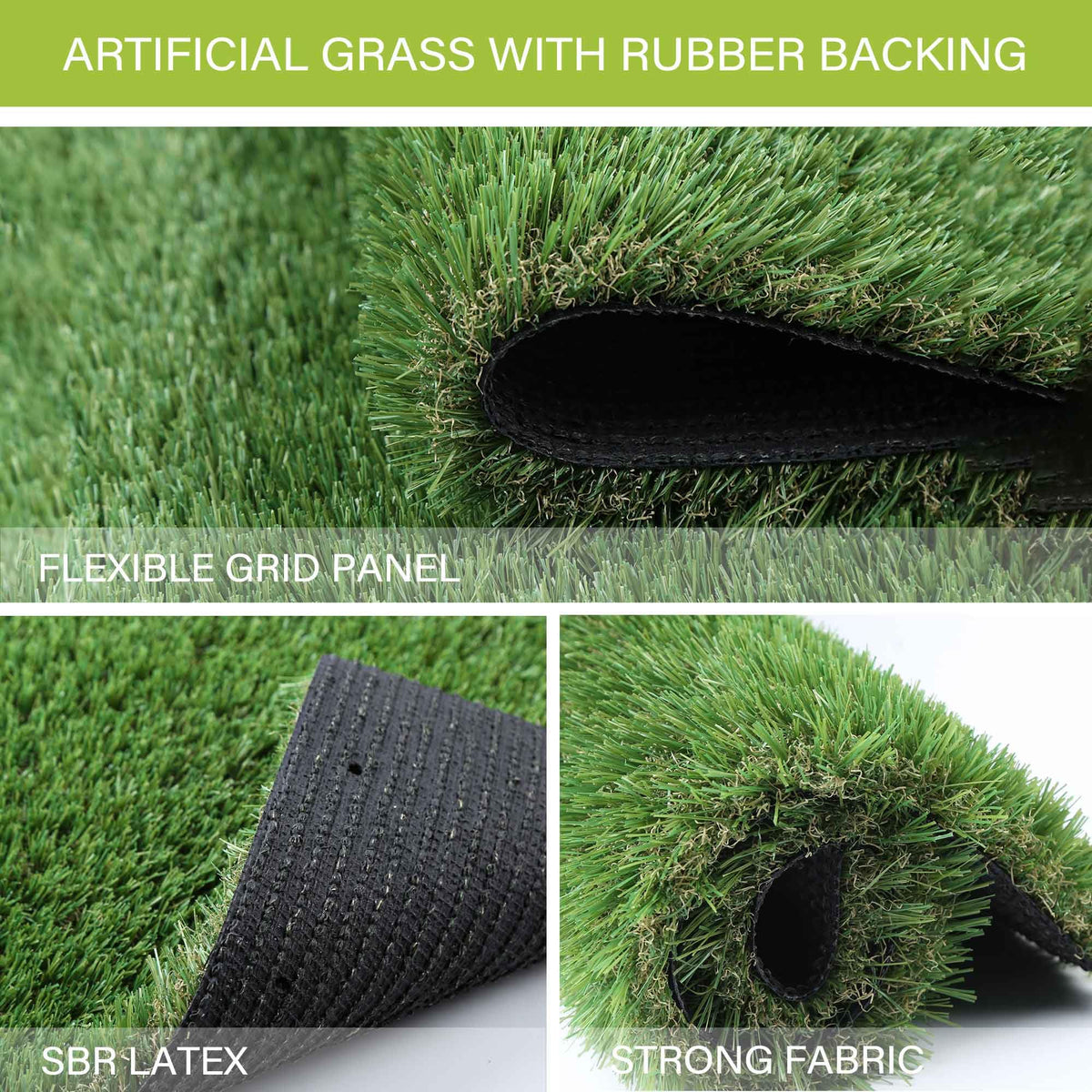 SunTurf indoor-outdoor-use suited for porches, balconies, and backyards in any weather.