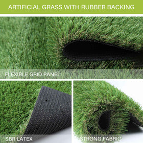 SunTurf indoor-outdoor-use suited for porches, balconies, and backyards in any weather.