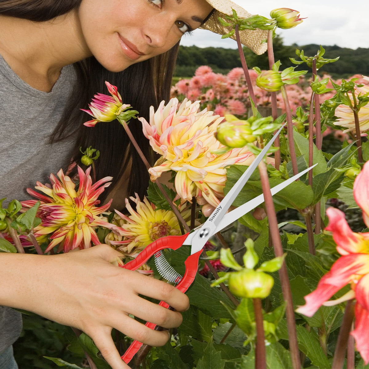 Sunuly pruning shears perfect for harvesting herbs and small vegetables.