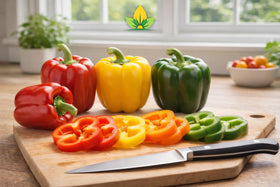 Sunutri Seeds stuffed dish peppers prepared for stuffing and baking