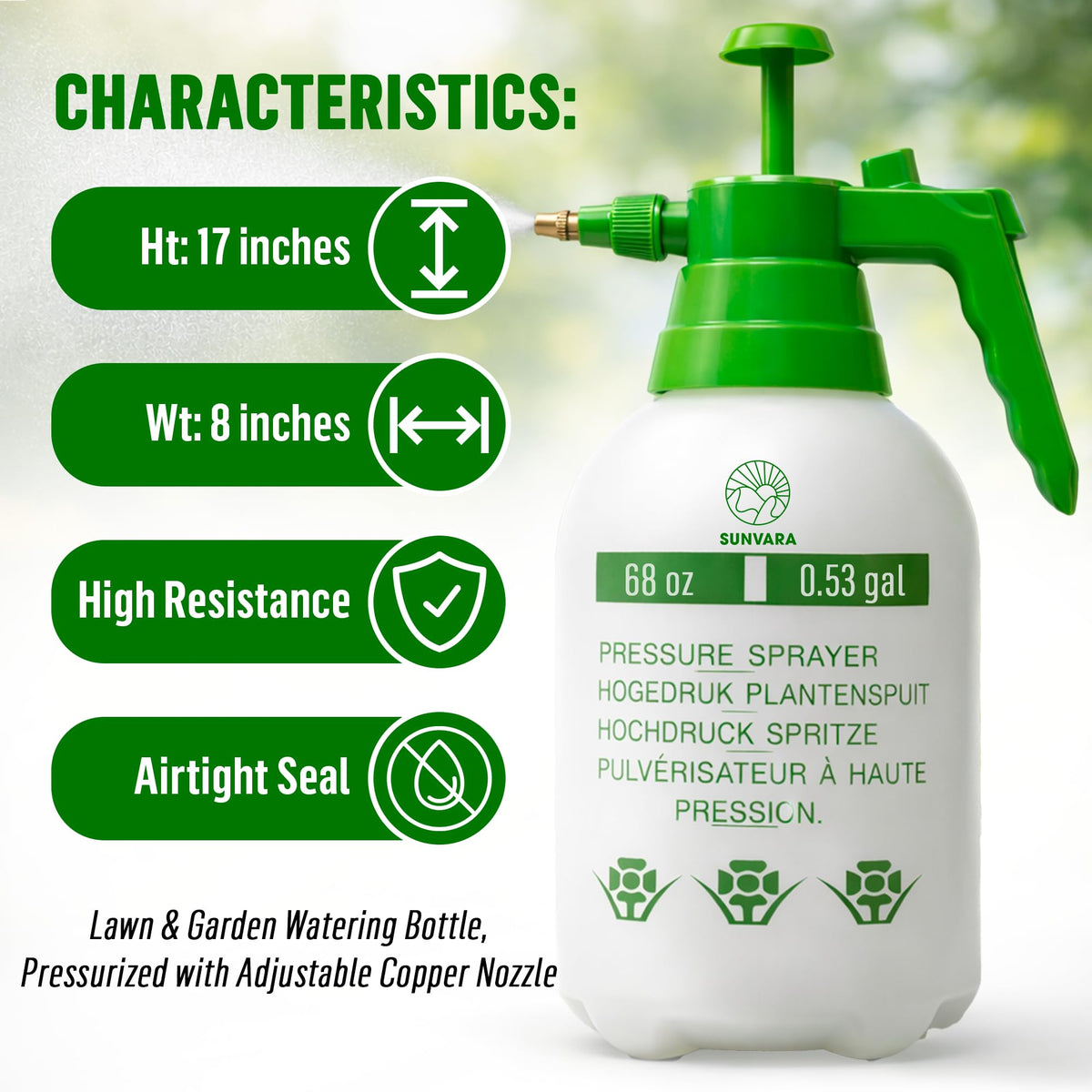 SunVara sprayer ideal for plant care and outdoor detailing