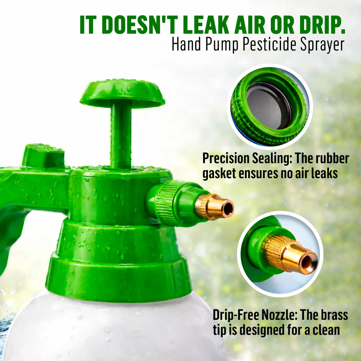 SunVara pump-action sprayer delivers controlled high-pressure spray