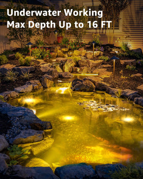 SUNVIE 50,000-hour lifespan for long-term pond lighting.
