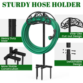 Sunvigor hose holder holds up to 150ft hose.
