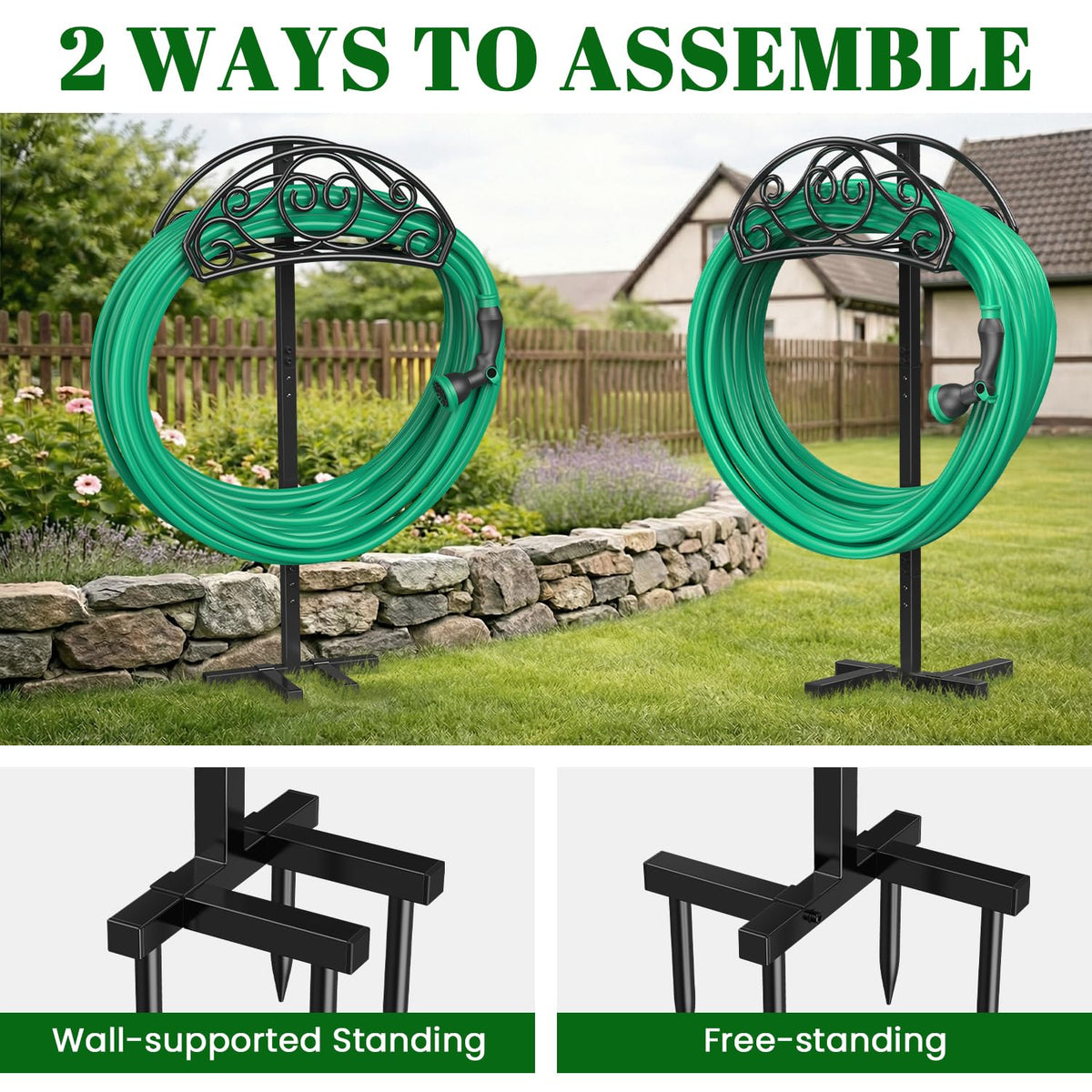 Sunvigor hose holder wall-supported option adds extra stability.