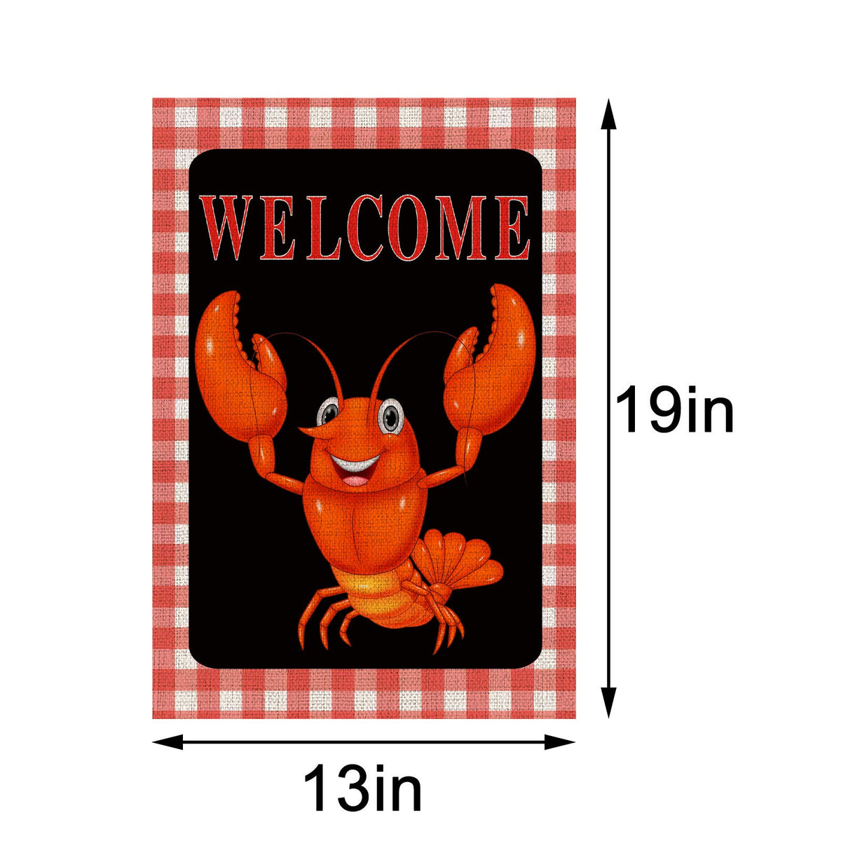 Sunwer Crawfish Garden Flag back side, visible from behind for yard visibility.