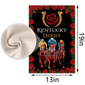 Sunwer Derby Day flag closeup on linen material highlighting durable fabric.