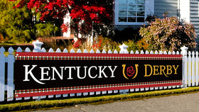 Sunwer Kentucky fence banner for derby decor, durable outdoor use.