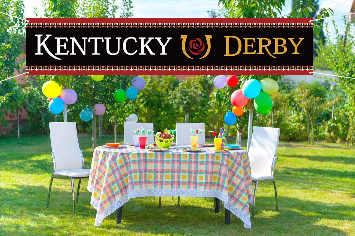 Sunwer waterproof polyester derby banner, easy to hang and install.
