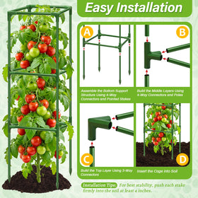 Sunwinx 4-way connectors secure the trellis for heavy fruit.