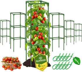 Sunwinx square tomato cage 45 inch assembled for sturdy plant support.