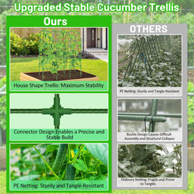 Sunwinx climbing netting supports peas tomatoes cucumbers in raised beds