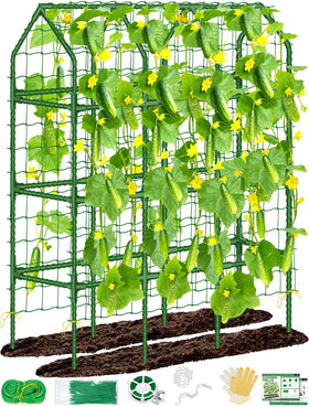 Sunwinx cucumber trellis 50x65 front view supports climbing plants efficiently