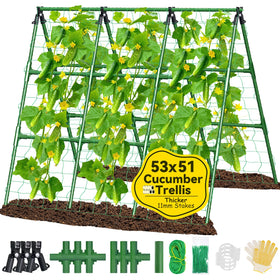 Sunwinx cucumber trellis pack with poles and net supports climbing plants.