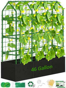 Sunwinx cucumber trellis V-frame supports climbing plants for strong growth.