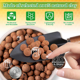 Sunwinx Leca balls dry usage demonstrating moisture retention