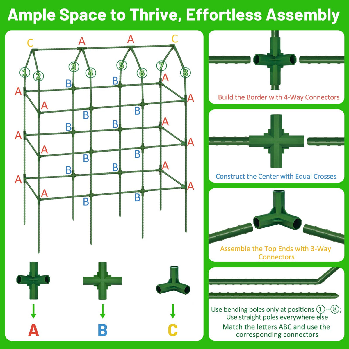 Sunwinx easy-setup garden trellis with tool-free connectors for quick assembly