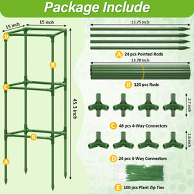 Sunwinx rust-proof metal tomato cage withstands weather for year round use.
