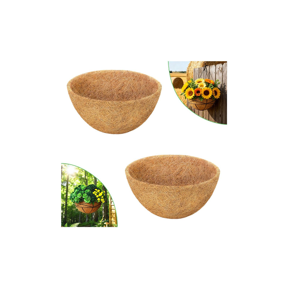 Sunwinx round coco liner for planters, 12-inch, two-pack, boosts air flow