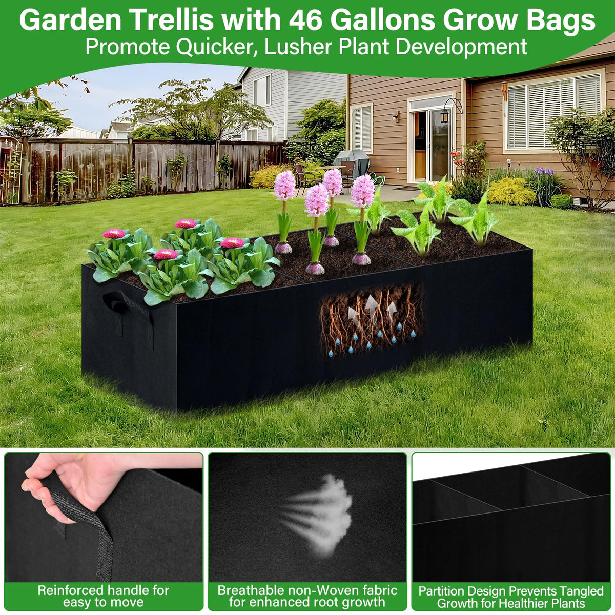 Sunwinx U-shaped trellis optimizes sunlight exposure across plant surfaces.