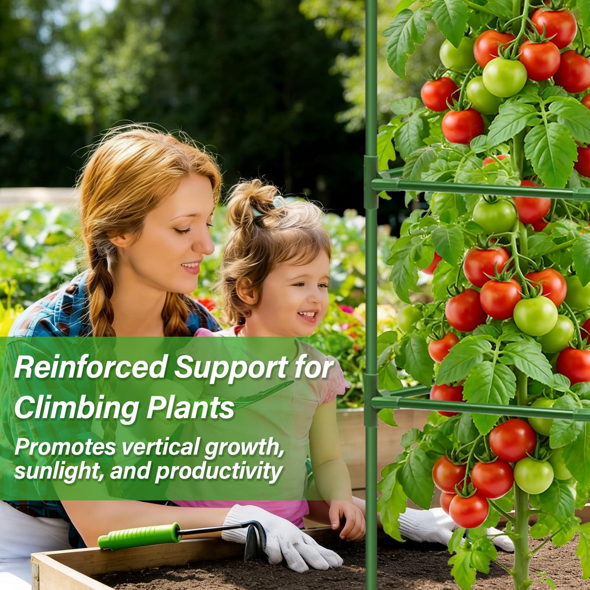 Sunwinx versatile cages suit tomatoes peppers cucumbers beans and more.