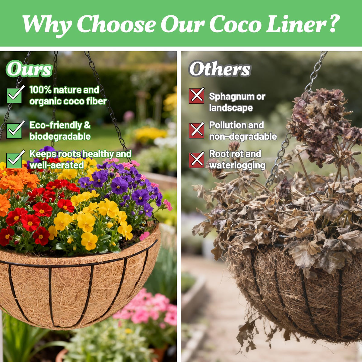 Sunwinx 12-inch liner withstands sun and rain, maintaining shape for seasons