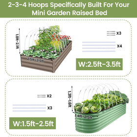 Sunwuk long frames (5.6 ft) provide sturdy support for row covers in gardens.