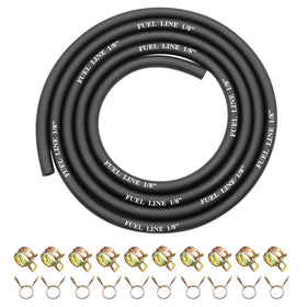 Sunxeke 6ft 1/8in fuel line with clamps for versatile engine connections.