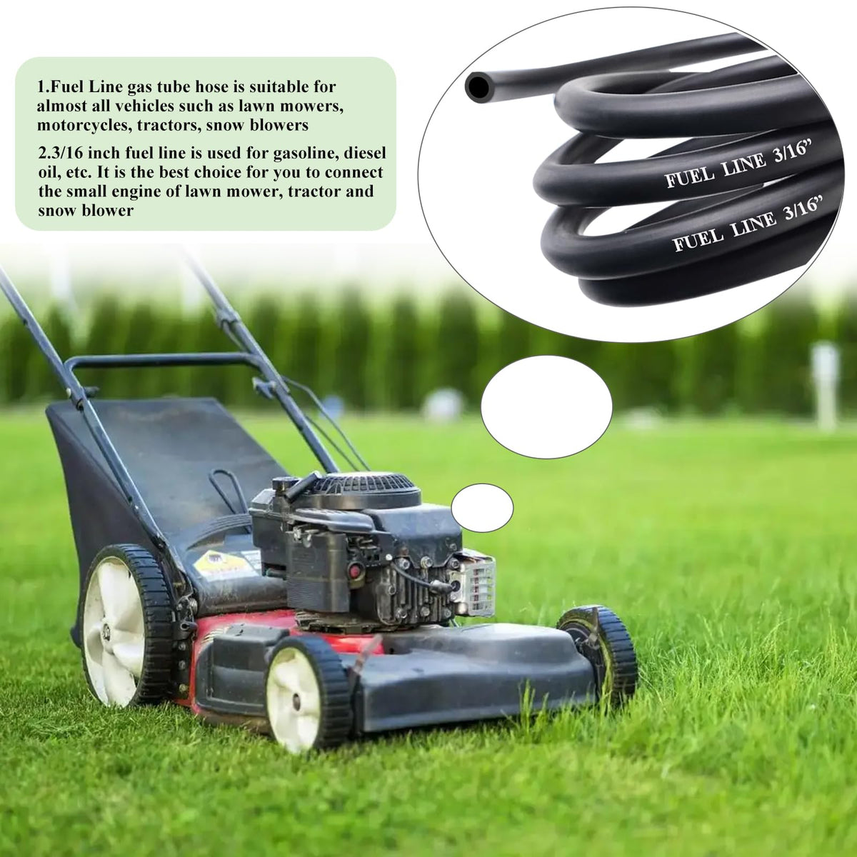 Sunxeke lawn mower installation scene with clamp-ready fittings