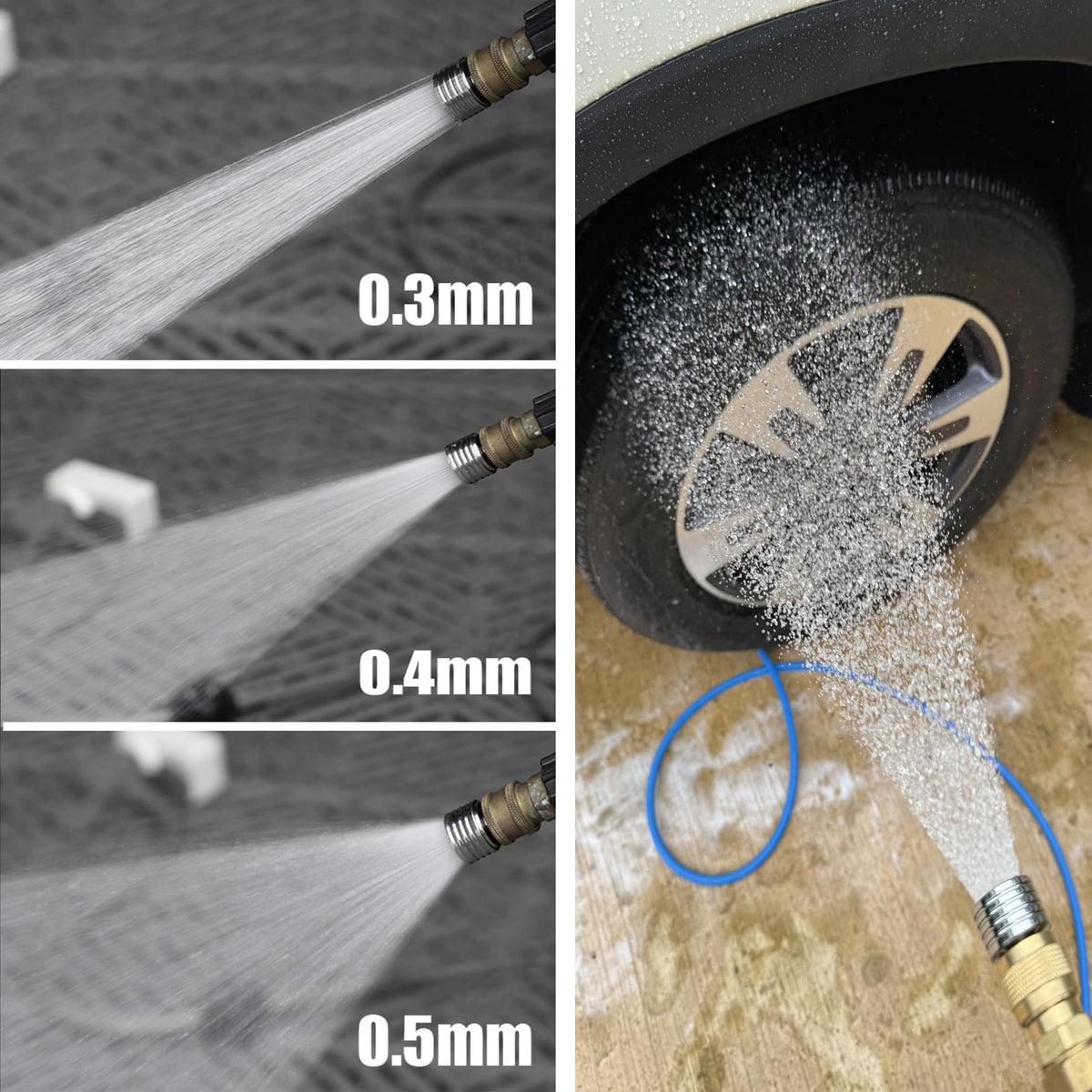 SunyamGo soft wash nozzle 0.5mm hole enables wider spray for large surfaces