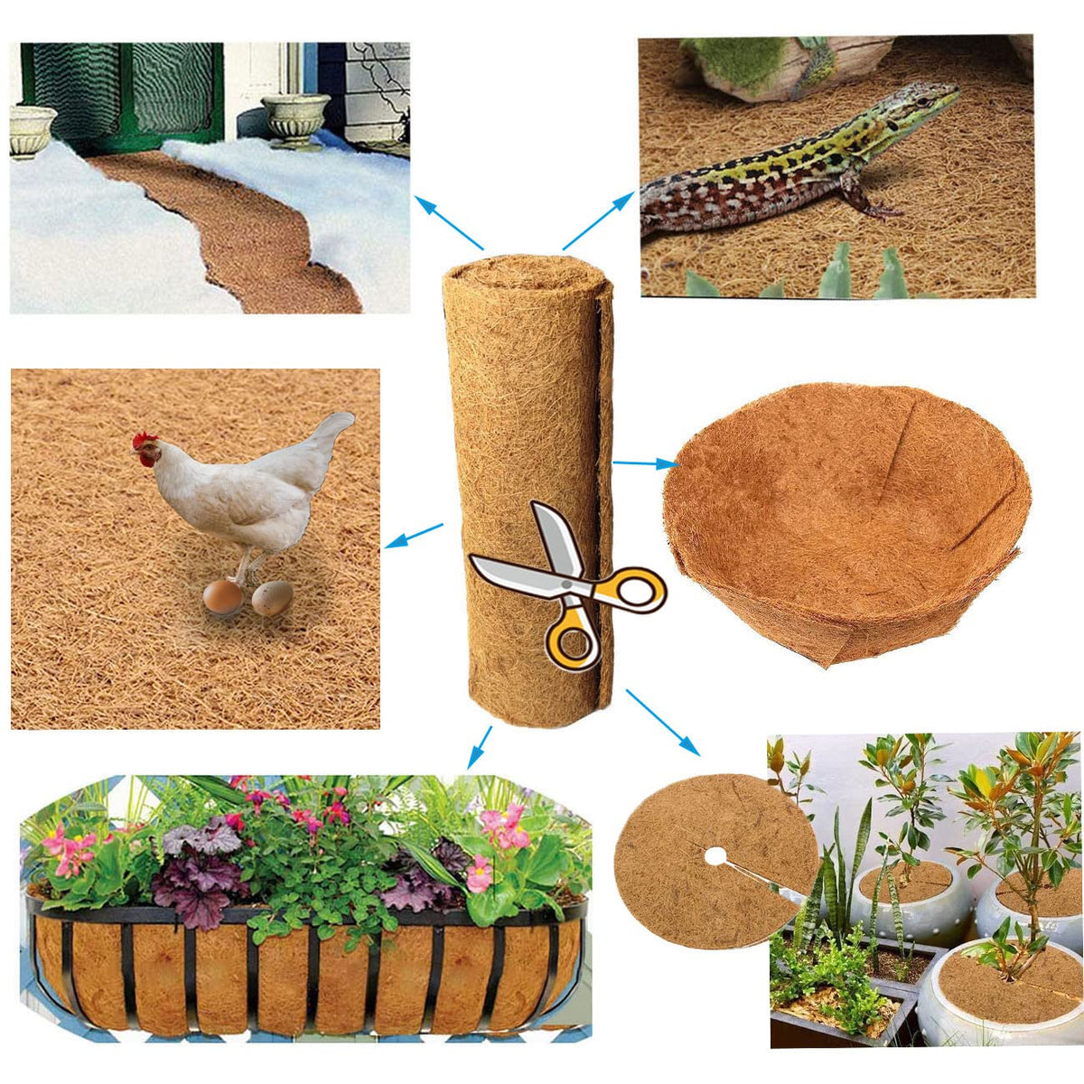 SUNYAY coco liner roll as pet pad offering breathable bedding and easy cleaning