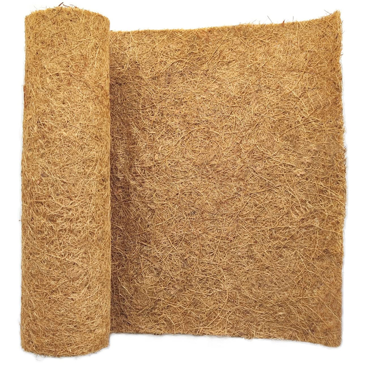 SUNYAY coir liner roll close-up shows natural fibers for durable planter lining.
