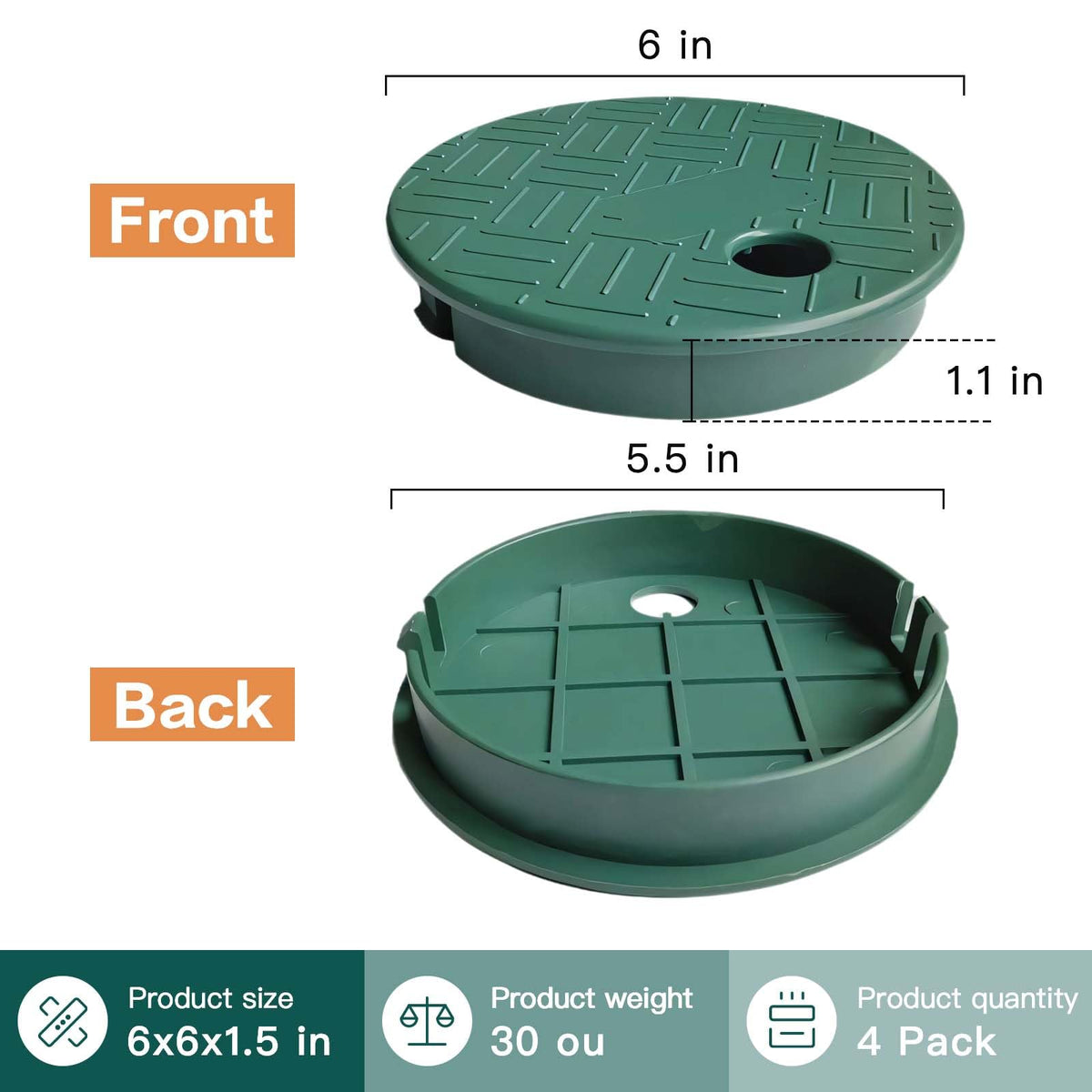 SupaoSPG cover shows 6-inch outer diameter and 5.5-inch inner diameter