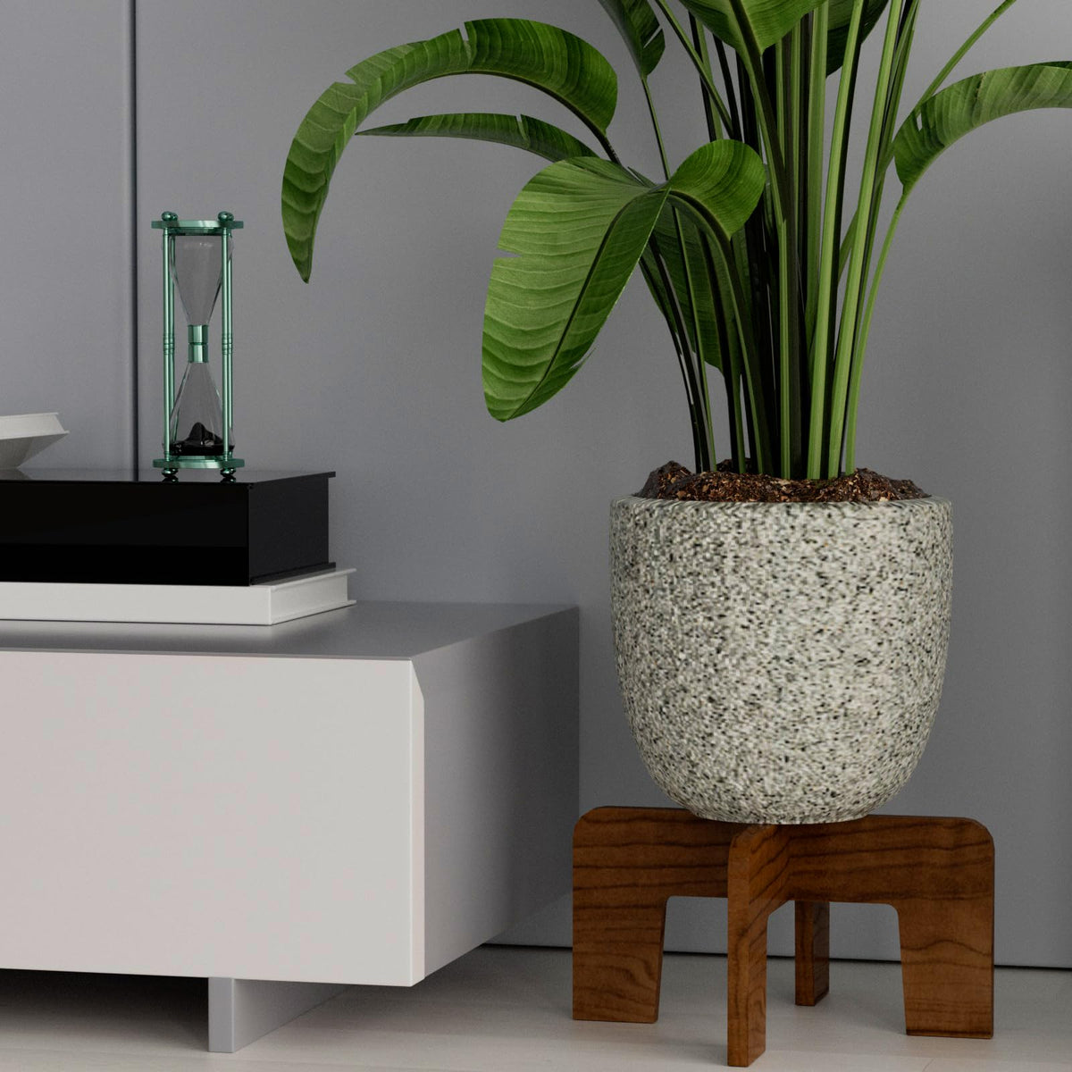 SupBambGO assembled stand two-flat-pieces illustrates easy setup for convenience