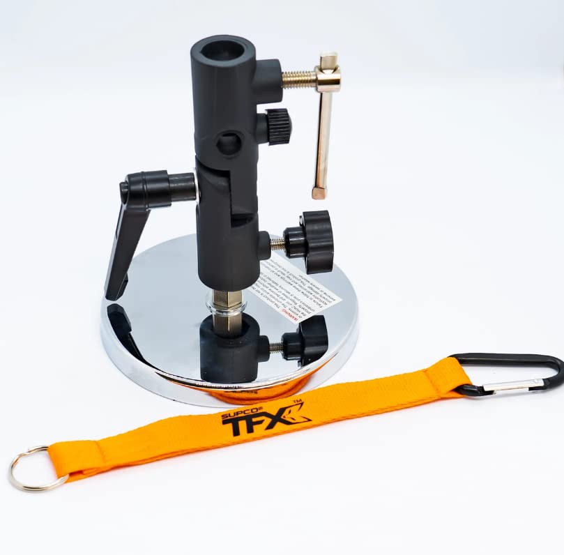 Supco TradeFox magnetic base kit stabilizing the umbrella on metal surfaces