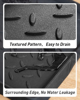 SUPENUIN entryway shoe mat with waterproof surface catches drips at door.