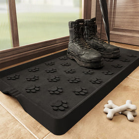 SUPENUIN Paw Pattern Boot Tray entryway keeps shoes organized and dry