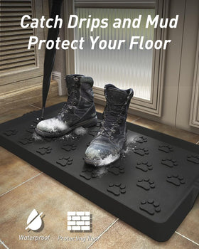SUPENUIN Waterproof rubber mat cleans easily and resists stains