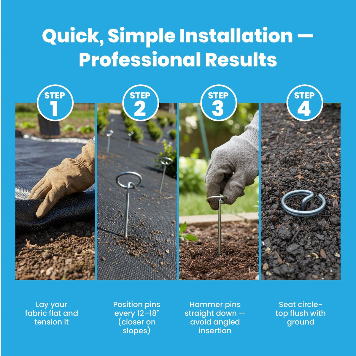 Super Geotextile 100-pack; bulk option for large landscape projects.