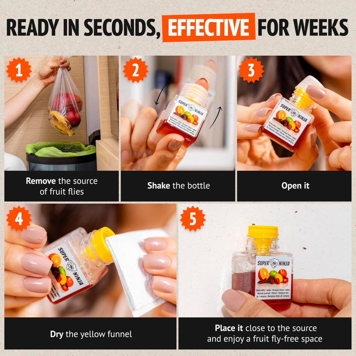 Plant traps deliver up to three months of stickiness.