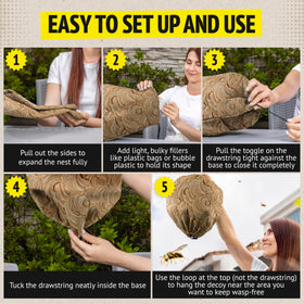 Super Ninja eco-friendly wasp deterrent offers a chemical-free option for outdoor use.