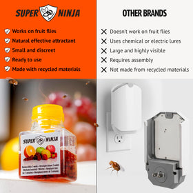 Super Ninja fruit fly trap safe for kids and pets in homes.