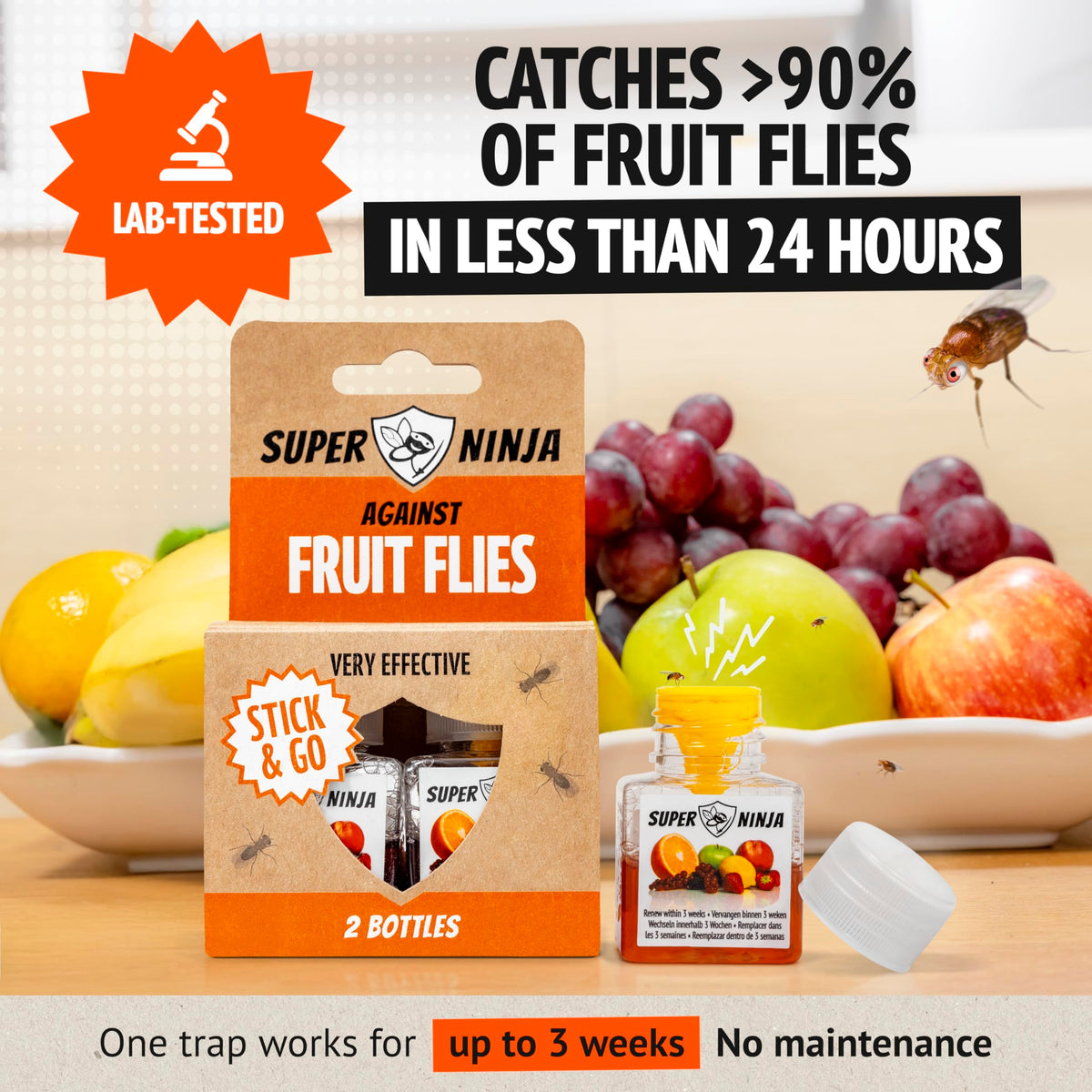 Discreet indoor pest control for kitchens and living areas.