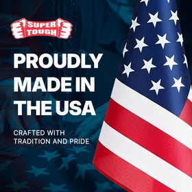 Cotton US flag 12x18 inch with a classic, durable weave