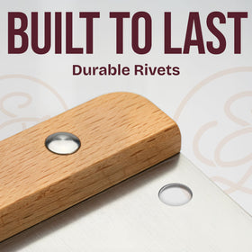 Superbaking dough scraper serves as a versatile multi-use tool for kitchen tasks.